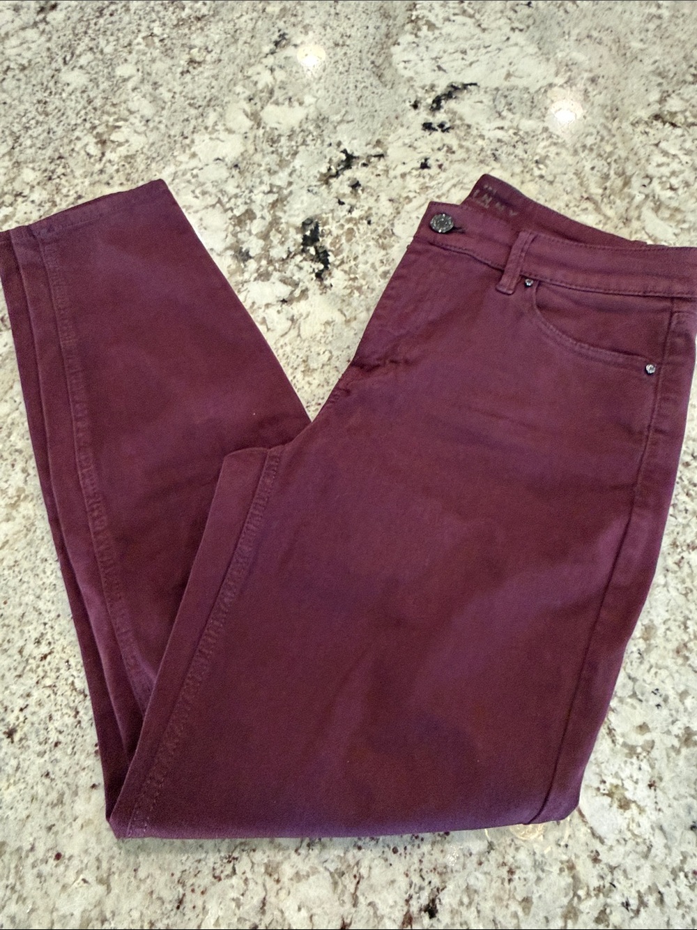 WHBM Merlot Skinny High Rise Jeans